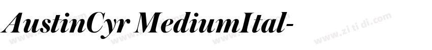 AustinCyr MediumItal字体转换